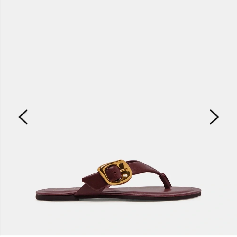 Dolce Vita Rossa Sandals Burgundy Leather - Picture 1 of 9